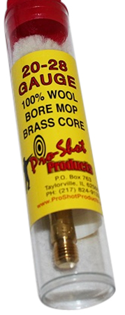 [709779200177] Pro-Shot MP20 Bore Mop  20/28 Gauge Shotgun #5/16-27 Thread Cotton 1.75" Long