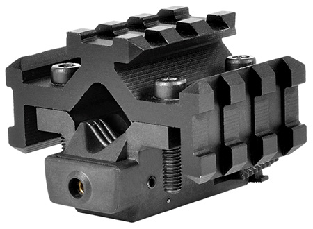 [814108017033] NcStar ATRLS Tri-Rail Universal Barrel Mount  Black Anodized Red Laser