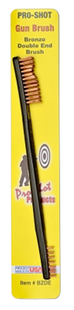 [709779600731] Pro-Shot BZDE Gun Brush  Universal Double Ended Brush Bronze Bristles