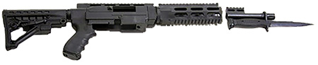 [708279008870] Archangel AA556R AR-15 Style Conversion Stock Black Synthetic 6 Position for Ruger 10/22