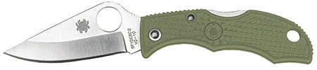 [716104004454] Spyderco LFGP3 Ladybug 3  1.94" Folding Clip Point Plain VG-10 SS Blade Foliage Green FRN Handle