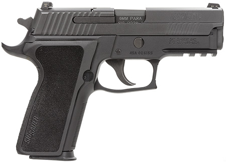 [798681434732] Sig Sauer 229R9ESECA P229 Compact Enhanced Elite *CA Compliant 9mm Luger 3.90" 10+1 Black Hardcoat Anodized Black 1-Piece Ergo Grip