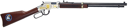 [619835016119] Henry H004LE Golden Boy Law Enforcement Tribute 22 Short, 22 Long or 22 LR Caliber with 16 LR/21 Short Capacity, 20" Blued Barrel, Nickel-Plated Metal Finish  &  American Walnut Stock Right Hand (Full S