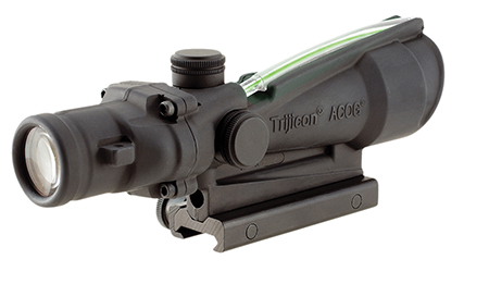 [719307303478] Trijicon 100155 ACOG  Black Hardcoat Anodized 3.5x 35mm Illuminated Green Horseshoe 308 Ballistic Reticle