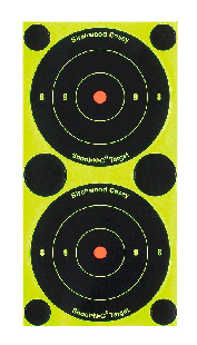 [029057343755] Birchwood Casey 34375 Shoot-N-C Reactive Target Self-Adhesive Paper Black/Yellow 3" Bullseye 240 Pack