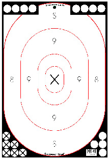 [029057346152] Birchwood Casey 34615 Shoot-N-C Reactive Target Self-Adhesive Paper Black/White 12"x18" Silhouette 5 Pack