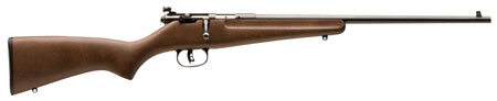 [062654138157] Savage Arms 13815 Rascal  Youth 22 LR 1rd 16.13" Matte Black Sporter Barrel, Matte Black Carbon Steel Receiver, Satin Brown Fixed Wood Stock, Right Hand