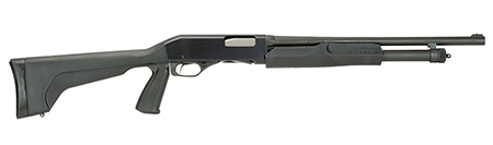 [011356194855] Stevens 19485 320 Security Full Size 12 Gauge Pump 3" 5+1 18.50" Matte Black Carbon Steel Barrel, Matte Black Aluminum Receiver, Fixed w/Pistol Grip Black Synthetic Stock, Ambidextrous