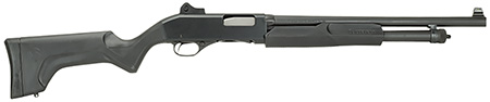 [011356194879] Stevens 19487 320 Security Full Size 12 Gauge Pump 3" 5+1 18.50" Matte Black Carbon Steel Barrel, Matte Black Aluminum Receiver, Fixed Matte Black Synthetic Stock, Ambidextrous