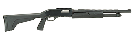 [011356194961] Stevens 19496 320 Security 12 Gauge 3" 5+1 18.50" Matte Black Carbon Steel Barrel, Matte Black Fixed Pistol Grip Stock, Ambidextrous 1-Piece Rail Includes Fixed Cylinder Bore Choke