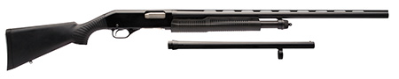 [011356194909] Stevens 19490 320 Field Combo 12 Gauge 3" 5+1 18.50"/28" Matte Black Vent Rib Barrel, Black Aluminum Receiver, Black Synthetic Fixed Stock