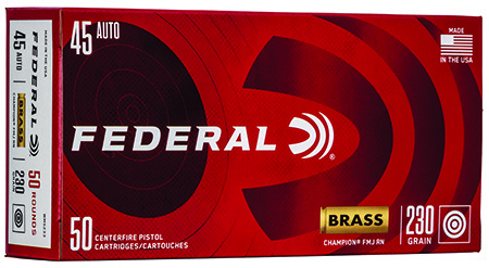 [029465062965] Federal WM5233 Champion Training 45ACP 230gr Full Metal Jacket 50 Per Box/20 Case