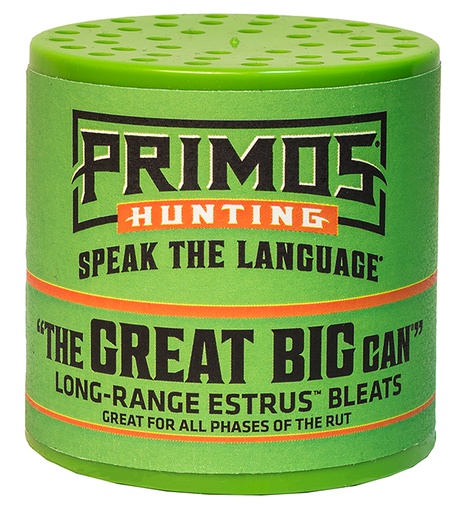 [010135007386] Primos 738 The Great Big Can Doe Bleat Attracts Deer Green Plastic