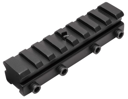 [788130010709] TruGlo TG8953B 3/8 In.  to Picatinny Mounting Adapter  Matte Black Anodized
