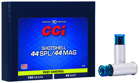 [076683037442] CCI 3744 Pest Control Shotshell 44Sp/44Rem Mag 140gr #9Shot 10 Per Box/20 Case
