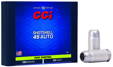 [076683037459] CCI 3745 Pest Control Shotshell 45ACP 120gr #9Shot 10 Per Box/20 Case