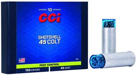 [076683037466] CCI 3746 Pest Control Shotshell 45Colt 150gr #9Shot 10 Per Box/20 Case