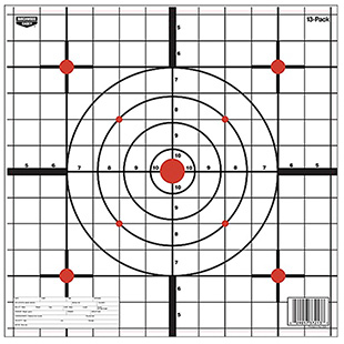[029057372137] Birchwood Casey 37213 EZE-Scorer  12" Bullseye Paper Hanging Black/White 13 Per Pkg