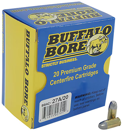 [651815027012] Buffalo Bore Ammunition 27A20 Personal Defense Strictly Business 380ACP +P 100gr Hard Cast Flat Nose 20 Per Box/12 Case