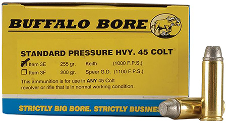 [651815003252] Buffalo Bore Ammunition 3E20 Standard Pressure Strictly Business 45Colt 255gr Gas Checked Soft Cast 20 Per Box/12 Case