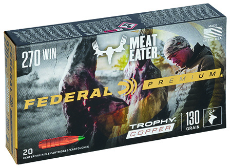 [029465063412] Federal P270TC1 Premium  270Win 130gr Trophy Copper 20 Per Box/10 Case