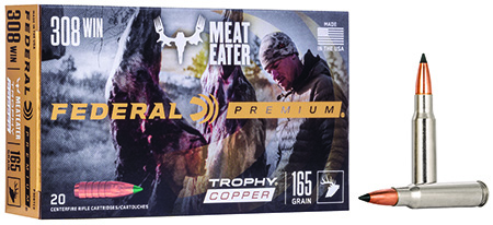 [029465063498] Federal P308TC2 Premium  308Win 165gr Trophy Copper 20 Per Box/10 Case