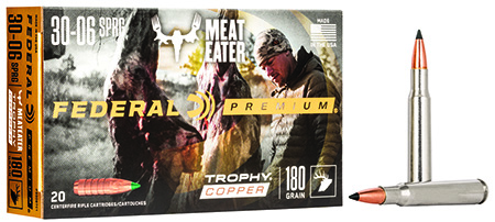 [029465063535] Federal P3006TC1 Premium  30-06Springfield 180gr Trophy Copper 20 Per Box/10 Case