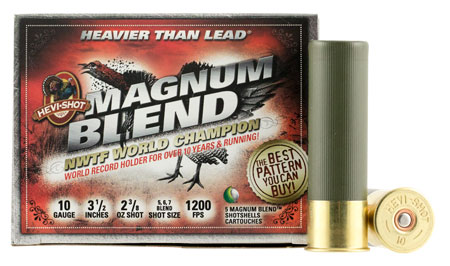 [816383135679] HEVI-Shot HS13567 Magnum Blend  10Gauge 3.50" 2 3/8oz Tungsten 5/6/7Shot 5 Per Box/10 Case