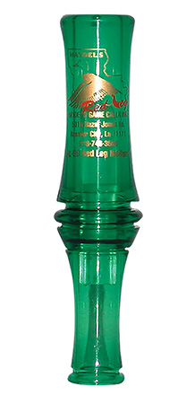 [086666970802] Haydel's Game Calls RL99 "Redleg" Mallard  Open Call Double Reed Mallard Sounds Attracts Ducks Green Plastic