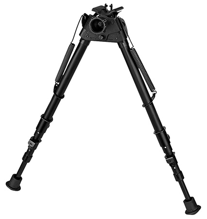 [051156112284] Harris Bipods 25CS Swivel 25C Swivel Stud, 13.50-27", Black Steel/Aluminum, Rubber Feet