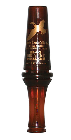 [086666100407] Haydel's Game Calls RF03 Dirty Rice  Open Call Double Reed Mallard Sounds Attracts Ducks Brown Plastic