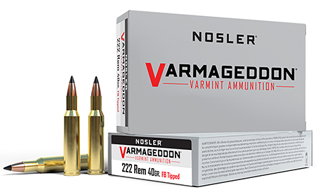 [054041651356] Nosler 65135 Varmageddon  222Rem 40gr Flat Base Tipped 20 Per Box/20 Case