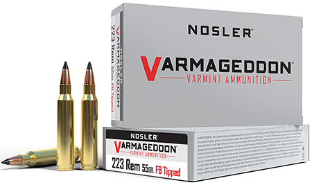 [054041651455] Nosler 65145 Varmageddon  223Rem 55gr Flat Base Tipped 20 Per Box/20 Case