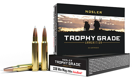 [054041600866] Nosler 60086 Trophy Grade  338WinMag 250gr Nosler AccuBond 20 Per Box/10 Case