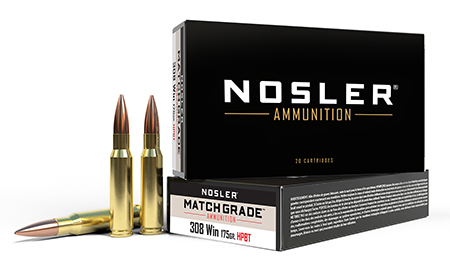 [054041600729] Nosler 60072 Match Grade  308Win 175gr Custom Competition Hollow Point Boat Tail 20 Per Box/10 Case
