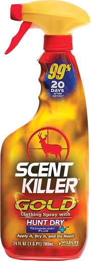 [024641012550] Wildlife Research 1255 Scent Killer Gold  Odor Eliminator Odorless Scent 24 oz Trigger Spray