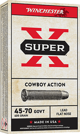 [020892219656] Winchester Ammo X4570CB Super X Cowboy Action 45-70Gov 405gr Lead Flat Nose 20 Per Box/10 Case