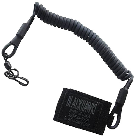 [648018038440] Blackhawk 90TPL2BK Tactical Pistol Lanyard Coiled Wire