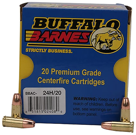 [651815024080] Buffalo Bore Ammunition 24H20 Buffalo-Barnes Strictly Business 9mmLuger +P+ 115gr Barnes TAC-XP Lead Free 20 Per Box/12 Case