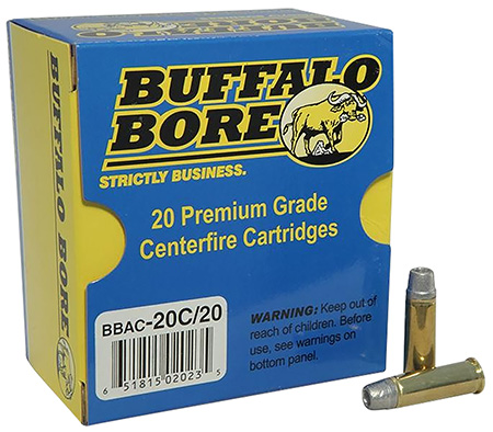 [651815020235] Buffalo Bore Ammunition 20C20 Standard Pressure Strictly Business 38Special 158gr Lead Semi Wad Cutter Hollow Point 20 Per Box/12 Case