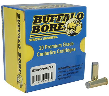 [651815020242] Buffalo Bore Ammunition 20D20 Standard Pressure Strictly Business 38Special 150gr Hard Cast Wadcutter 20 Per Box/12 Case