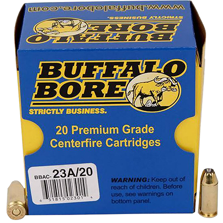 [651815023014] Buffalo Bore Ammunition 23A20 Heavy Strictly Business 40S&W +P 155gr Jacket Hollow Point 20 Per Box/12 Case