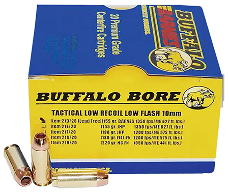 [651815021041] Buffalo Bore Ammunition 21D20 Buffalo-Barnes Strictly Business 10mmAuto 155gr Barnes TAC-XP Lead Free 20 Per Box/12 Case