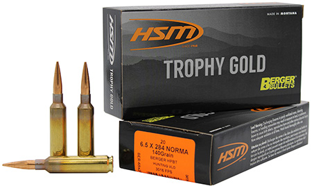 [837306001529] HSM 65X284140VLD Trophy Gold Extended Range 6.5x284 Norma 140 gr Berger Hunting VLD Match 20 Per Box/ 20 Case