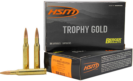[837306005473] HSM 270150VLD Trophy Gold Extended Range 270 Win 150 gr Berger Hunting VLD Match 20 Per Box/ 20 Case