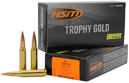 [837306005459] HSM 7MM08140VLD Trophy Gold Extended Range 7mm-08 Rem 140 gr Berger Hunting VLD Match 20 Per Box/ 25 Case