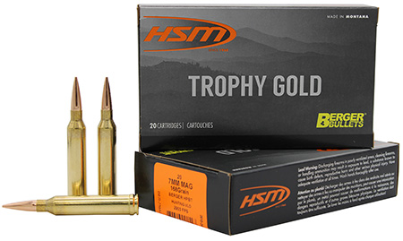 [837306001543] HSM 7MAG168VLD Trophy Gold Extended Range 7mm Rem Mag 168 gr Berger Hunting VLD Match 20 Per Box/ 20 Case