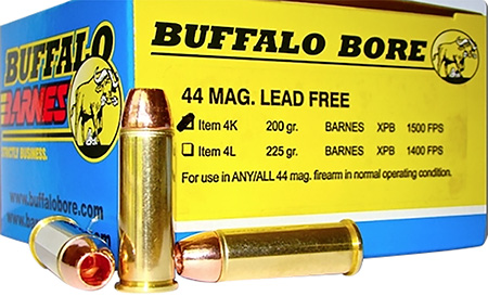 [651815004303] Buffalo Bore Ammunition 4K20 Buffalo-Barnes Strictly Business 44Rem Mag 200gr Barnes VOR-TX XPB Lead Free 20 Per Box/12 Case