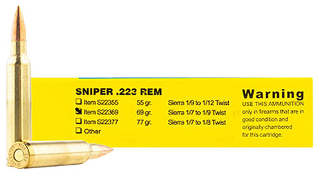 [651815223698] Buffalo Bore Ammunition S2236920 Sniper Strictly Business 223Rem 69gr Hollow Point Boat Tail 20 Per Box/12 Case