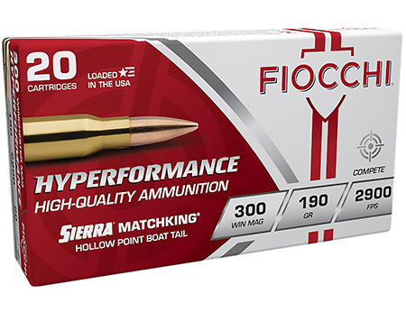 [762344710341] Fiocchi 300WMMKE Hyperformance Compete 300Win Mag 190gr Sierra MatchKing BTHP 20 Per Box/10 Case